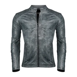 PAULGOS Lederjacke Herren Jacke Biker Look (D3) D3