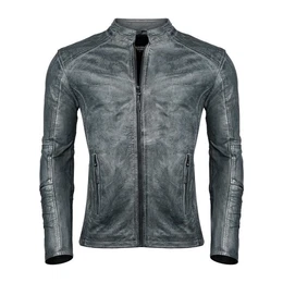 Lederjacke Herren Jacke bergangsjacke Biker Look 100% Echtleder D3