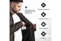 PAULGOS Lederjacke Herren Jacke Biker Look (D3) D3