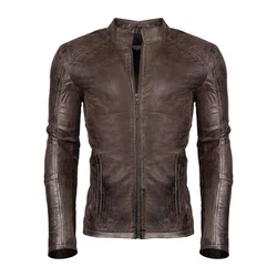 PAULGOS Lederjacke Herren Jacke Biker Look (D3) D3