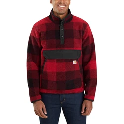 Carhartt Relaxed Fit Fleece Pullover Rot/Dunkelrot/Schwarz