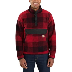 Carhartt Relaxed Fit Fleece Pullover Rot/Dunkelrot/Schwarz