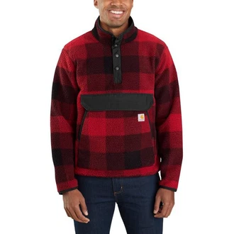 Carhartt Relaxed Fit Fleece Pullover Rot/Dunkelrot/Schwarz Carhartt Relaxed Fit Fleece Pullover Rot/Dunkelrot/Schwarz