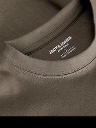 Jack & Jones Basic T-Shirt Rundhals Dropped Shoulder Oversized Shirt (8394) Braun (8394)