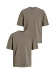 Jack & Jones Basic T-Shirt Rundhals Dropped Shoulder Oversized Shirt (8394) Braun (8394)