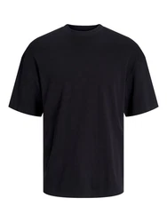 Jack & Jones Basic T-Shirt Rundhals Dropped Shoulder Oversized Shirt (8394) Schwarz (8394)