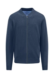 FYNCH-HATTON Kurzweste Cardigan College Superfine Dunkelblau/Blau