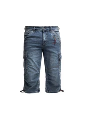 TIMEZONE Jeansshorts Shorts 3/4 Denim Pants loose Fit Mid Waist (7312) Blau