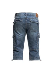 TIMEZONE Jeansshorts Shorts 3/4 Denim Pants loose Fit Mid Waist (7312) Blau