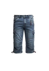 TIMEZONE Jeansshorts Shorts 3/4 Denim Pants loose Fit Mid Waist (7312) Blau