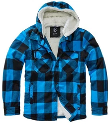 Brandit Jacke Lumber Hooded (1-St) Blau/Hellblau