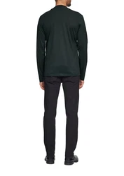 s.Oliver BLACK LABEL Langarmshirt mit Reißverschluss Dunkelgrün/Grün