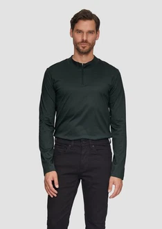 s.Oliver BLACK LABEL Langarmshirt mit Reißverschluss
