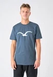 Cleptomanicx T-Shirt Mowe Blau/Hellblau/Dunkelblau