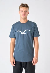 Cleptomanicx T-Shirt Mowe Blau/Hellblau/Dunkelblau