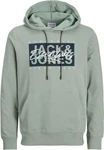 Jack & Jones Kapuzensweatshirt JJCOLTON SWEAT HOOD PLS Grün/Dunkelgrün/Hellgrün