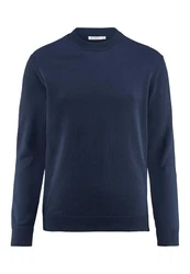 Hessnatur Strickpullover Bio-Baumwolle Dunkelblau