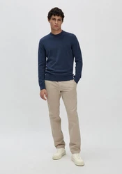Hessnatur Strickpullover Bio-Baumwolle Dunkelblau