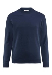 Hessnatur Strickpullover Bio-Baumwolle Dunkelblau