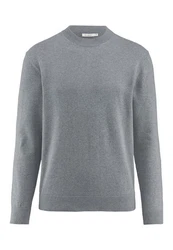 Hessnatur Strickpullover Bio-Baumwolle Grau/Dunkelgrau/Hellgrau
