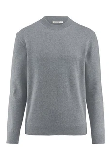 Hessnatur Strickpullover Bio-Baumwolle Grau/Dunkelgrau/Hellgrau