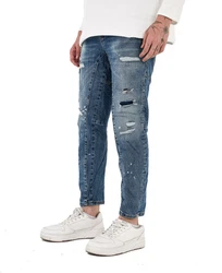 Denim Distriqt Skinny-fit Jeans Destroyed Herren Jeans Skinny Fit (16759) Blau (16401)