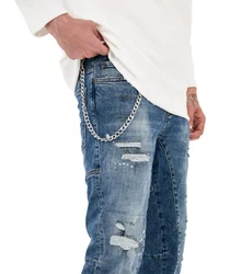 Denim Distriqt Skinny-fit Jeans Destroyed Herren Jeans Skinny Fit (16759) Blau (16401)