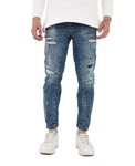 Denim Distriqt Skinny-fit Jeans Destroyed Herren Jeans Skinny Fit (16759) Blau (16401)