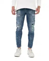 Skinny-fit-Jeans Destroyed Herren Jeans Skinny Fit Blau 16401 W29/L32