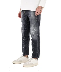 Denim Distriqt Skinny-fit Jeans Destroyed Herren Jeans Skinny Fit (16759) Schwarz (16403)