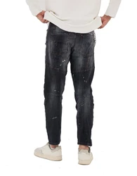 Denim Distriqt Skinny-fit Jeans Destroyed Herren Jeans Skinny Fit (16759) Schwarz (16403)