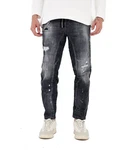 Denim Distriqt Skinny-fit Jeans Destroyed Herren Jeans Skinny Fit (16759) Schwarz (16403)