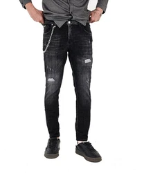 Denim Distriqt Skinny-fit Jeans Destroyed Herren Jeans Skinny Fit (16759) Schwarz (16735)