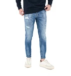 Denim Distriqt Skinny-fit Jeans Destroyed Herren Jeans Skinny Fit (16759) Blau (16140)