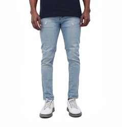Denim Distriqt Skinny-fit Jeans Destroyed Herren (195) Hellblau (295)