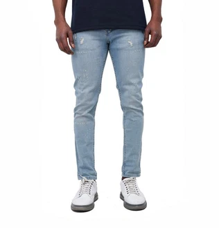 Denim Distriqt Skinny-fit Jeans Destroyed Herren (195) Hellblau (295)