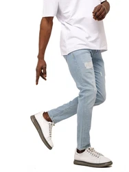 Denim Distriqt Skinny-fit Jeans Destroyed Herren (195) Hellblau (318)