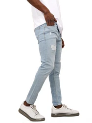Denim Distriqt Skinny-fit Jeans Destroyed Herren (195) Hellblau (318)
