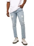 Denim Distriqt Skinny-fit Jeans Destroyed Herren (195) Hellblau (318)