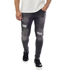 Denim Distriqt Skinny-fit Jeans Destroyed Herren (195) Hellgrau/Grün/Schwarz/Dunkelgrau/Grau