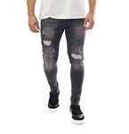 Denim Distriqt Skinny-fit Jeans Destroyed Herren (195) Hellgrau/Grün/Schwarz/Dunkelgrau/Grau