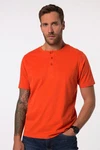 JP1880 T-Shirt Henley Basic Knopfleiste Orange/Rot
