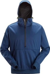 Snickers Rundhalspullover 8400 Windblocker Stretchhoodie Blau/Dunkelblau