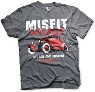 Misfit Garage T-Shirt Hot Rod & Custom Hellgrau/Grau/Dunkelgrau/Rot/Blau