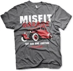 Misfit Garage T-Shirt Hot Rod & Custom Hellgrau/Grau/Dunkelgrau/Rot