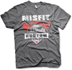 Misfit Garage T-Shirt Kustom Builds Dunkelgrau/Grau/Hellgrau/Rot