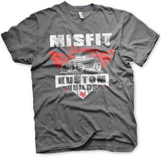 Misfit Garage T-Shirt Kustom Builds Dunkelgrau/Grau/Hellgrau/Rot