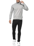 Indicode Eldo Feinstrickpullover Rollkragen Herren Grau/Dunkelgrau/Schwarz/Hellgrau