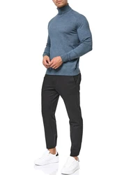 Indicode Eldo Feinstrickpullover Rollkragen Herren Grau/Dunkelblau/Hellblau/Dunkelgrau
