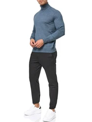 Indicode Eldo Feinstrickpullover Rollkragen Herren Grau/Dunkelblau/Hellblau/Dunkelgrau